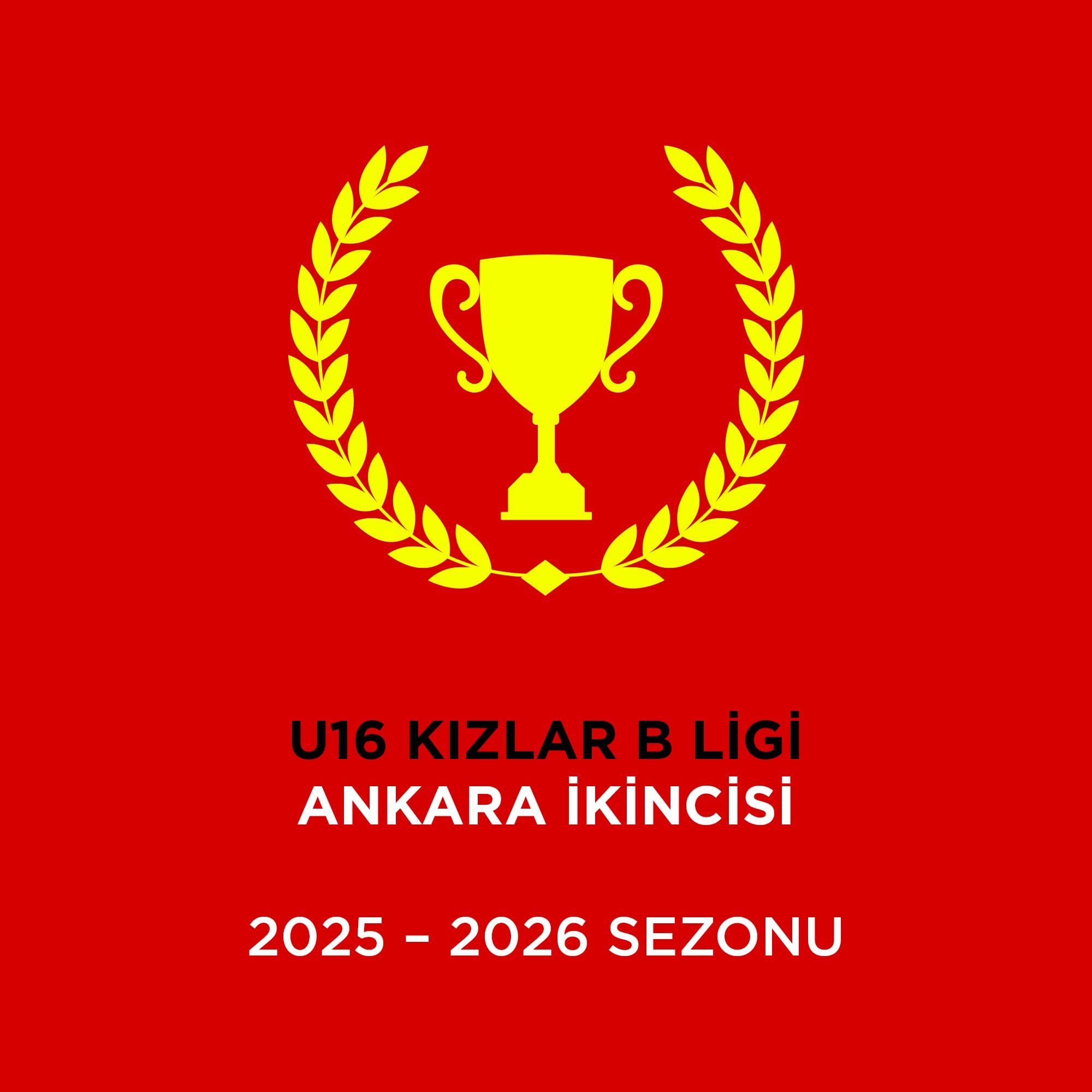 U16 KIZLAR B LİGİ ANKARA İKİNCİSİ